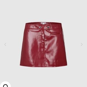 URBAN REVIVO FAUX LEATHER SKIRT